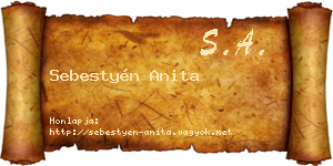 Sebestyén Anita névjegykártya